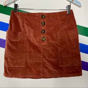 NEW BDG Blush Velvet Mini Skirt Size Small
